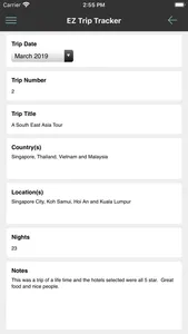 EZ Trip Tracker screenshot 1