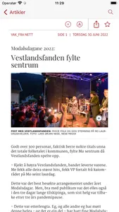 Vaksdalposten eAvis screenshot 2