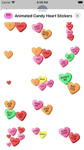 Animated Candy Hearts Stickers screenshot 4