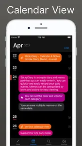 StickyDiary - Calendar & Notes screenshot 1