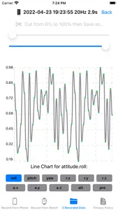 CoreMotion Data Recorder screenshot 2
