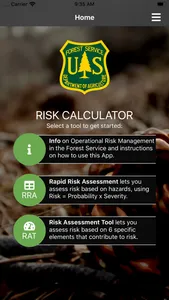 USFS Risk Calculator screenshot 0