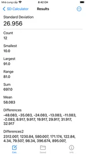 Standard Deviation Calc - SD screenshot 1