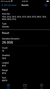 Standard Deviation Calc - SD screenshot 2