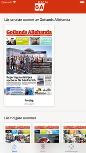 E-tidning Gotlands Allehanda screenshot 0