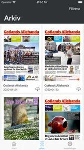 E-tidning Gotlands Allehanda screenshot 1