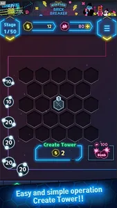 Neon Merge Defense screenshot 1