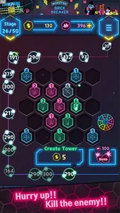 Neon Merge Defense screenshot 3