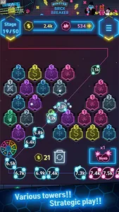 Neon Merge Defense screenshot 4