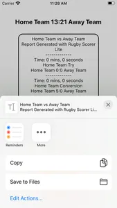 Rugby Scorer Lite screenshot 2
