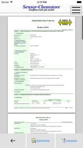 Sensor Chemstore screenshot 1