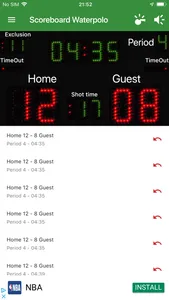 Scoreboard Waterpolo screenshot 1