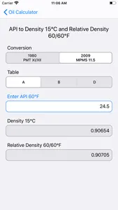 Saybolt Oil Calculator screenshot 0