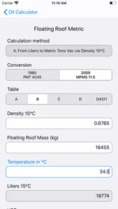 Saybolt Oil Calculator screenshot 1