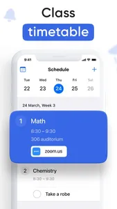 Timetable. Class schedule. screenshot 0