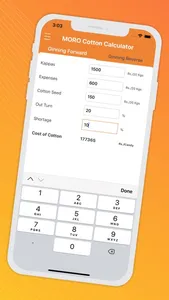 MORO Cotton Calculator screenshot 2
