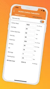 MORO Cotton Calculator screenshot 4