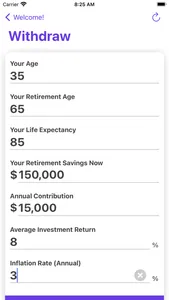 Retirement Calculator - Calc screenshot 1