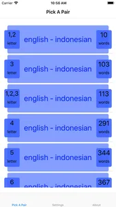 PickAPair Indonesian - English screenshot 0