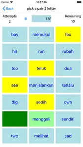 PickAPair Indonesian - English screenshot 1