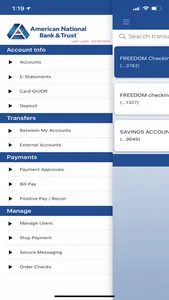 AmNat Bank & Trust Biz screenshot 1