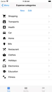 My expense monitor screenshot 2