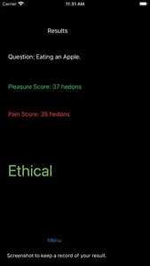 Ethics Calculator screenshot 2