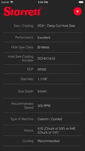 Starrett PowerCalc screenshot 1