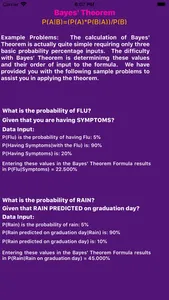 Bayes' Theorem Calculator screenshot 2