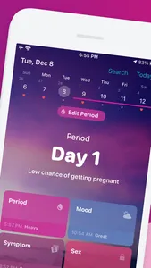 One Period Tracker & My Health screenshot 1