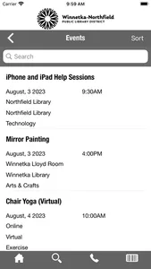 Winnetka-Northfield Public Lib screenshot 3