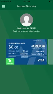 Arbor Financial Card Control screenshot 1