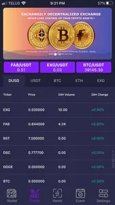Exchangily DEX Wallet screenshot 2