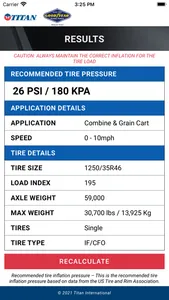 Tire Pressure Calculator screenshot 2