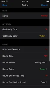 Gymborg Boxing Timer screenshot 4