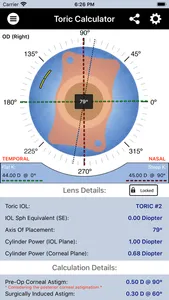Toric Calculator for iPhone screenshot 1
