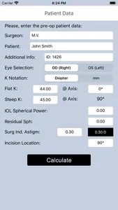 Toric Calculator for iPhone screenshot 2