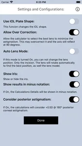 Toric Calculator for iPhone screenshot 3