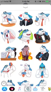 Shark Boss Emoji Stickers screenshot 0