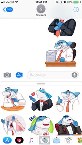 Shark Boss Emoji Stickers screenshot 2