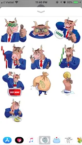 Rich Bull Emoji Stickers screenshot 0