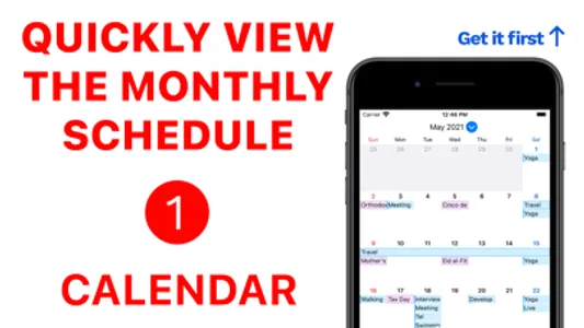 Simple Calendar: Widget Cal screenshot 0