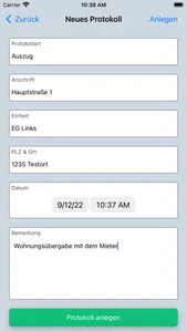 Protokoll Report screenshot 1