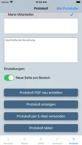 Protokoll Report screenshot 9