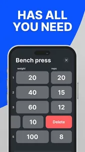 Gym Tracker simple workout log screenshot 1