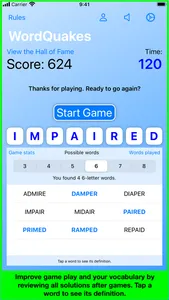 WordQuakes screenshot 4