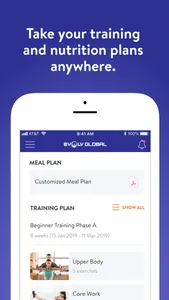 eVOLV Fitness App screenshot 1