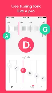 Tuner: guitar, ukulele, bass screenshot 2