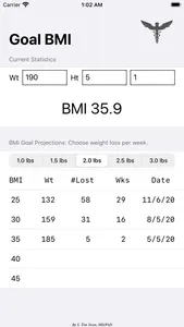 Goal BMI screenshot 1