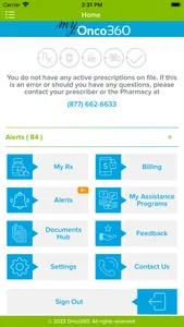myOnco360 Patient App screenshot 1